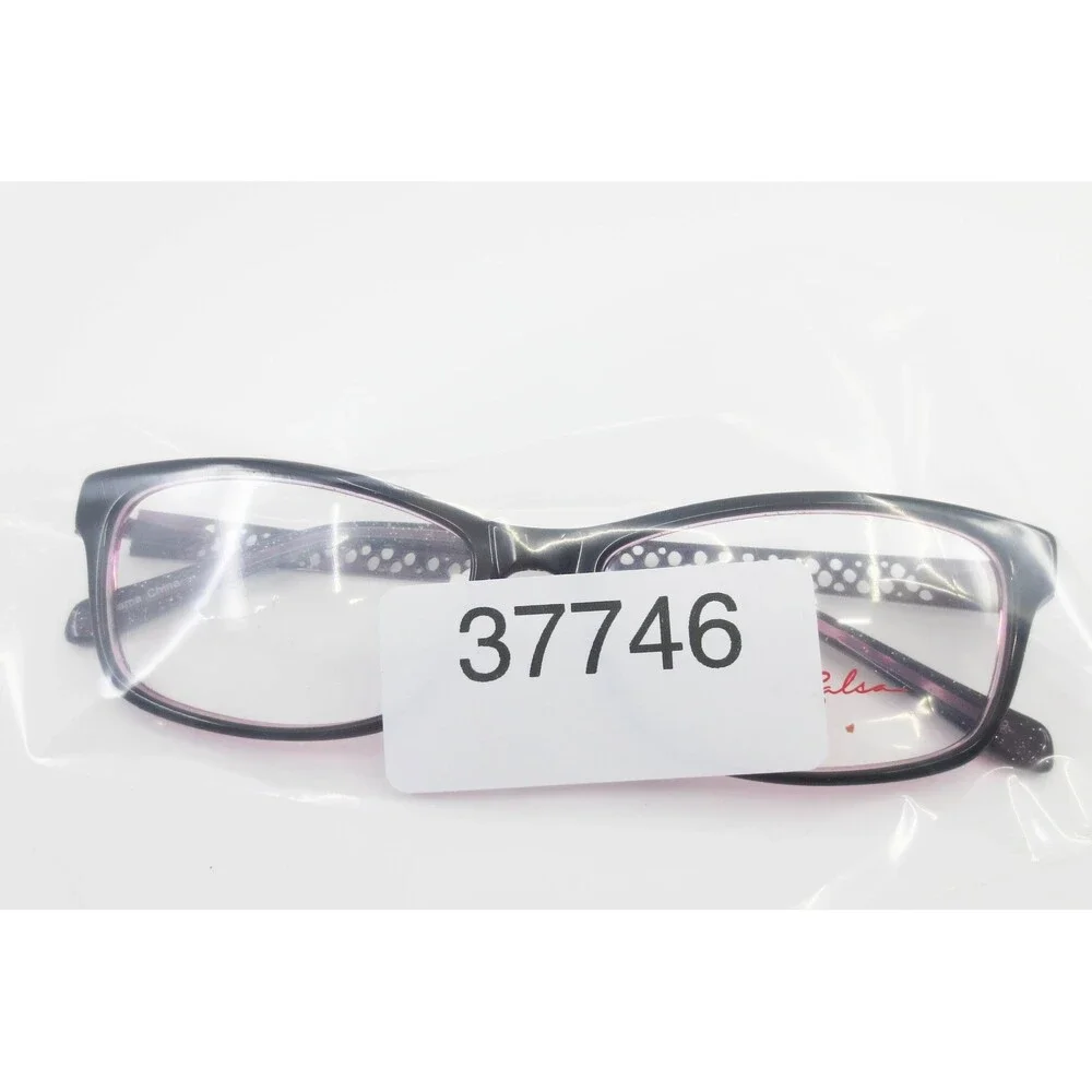 Salsa SA 5004 Black Pink Rectangular Full Rim Eyeglass Frames 52-15-135 New